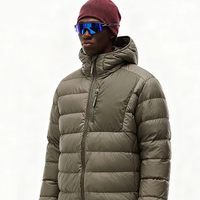 Veste d'hiver légère et imperméable à capuche 90% duvet, 26, personnalisable pour homme