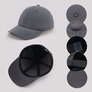 Cappellino da Baseball per Bambini in Cotone Lavato di Alta Qualità, Tinta Unita, Personalizzabile, Bianco a 6 Pannelli - Product Image 3