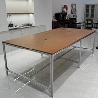 Bureau de négociation simple en aluminium Birch, table de conférence, bureau de travail créatif Ocean Board