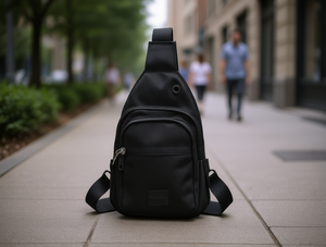 Borsa da petto in nylon unisex, casual, resistente, con chiusura a cerniera, per uso quotidiano, per tutte le stagioni - Product Image 2