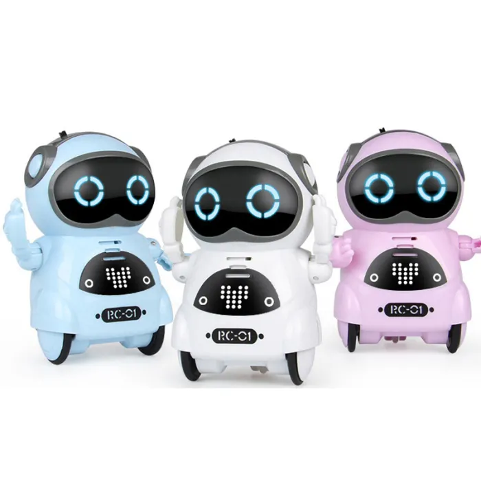 Pocket RC Robot Talking Interactive Dialogue Voice Recognition Record Singing Dancing Mini RC Robot Kids Christmas Toys Gift