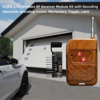 Micro-interrupteur sans fil 433 MHz à 2 boutons pour portes de garage et volets roulants domestiques, avec alimentation DC 3,3-5,5 V et portée de 150 m