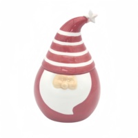 Réservoir de stockage en céramique Dolomite Christmas Seal Heavy Duty Santa Claus Snack Jar pour les fournitures de vacances