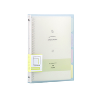 Vente chaude 6 reliures à anneaux dossier à feuilles mobiles Agenda Transparent PVC cahier bloc-notes planificateur Agenda cahier à spirale avec Index