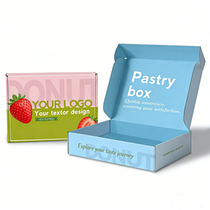 Boîte à dessert en carton ondulé avec logo personnalisé - <span class=keywords><strong>Pour</strong></span> l'emballage de pâtisserie, boîte à gâteau écologique en carton ondulé, boîtes en papier avec logo personnalisé - Product Image 4