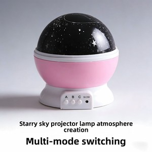 Moderna Lampada Notturna con Proiezione Rotante di <span class=keywords><strong>Cielo</strong></span> Stellato, Regalo di Natale, Controllo a Pulsante, LED con Stelle e Luna, Mini Lampada Notturna - Product Image 4
