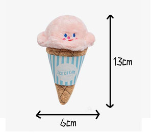 Lovely Design Ice-cream Shape <b>Plush</b> Pet Dogs Chew Interactive Smell Toys Pet <b>Plush</b> Slow Food Search Toy Vocal Hidden Food Toy - Product Image 1