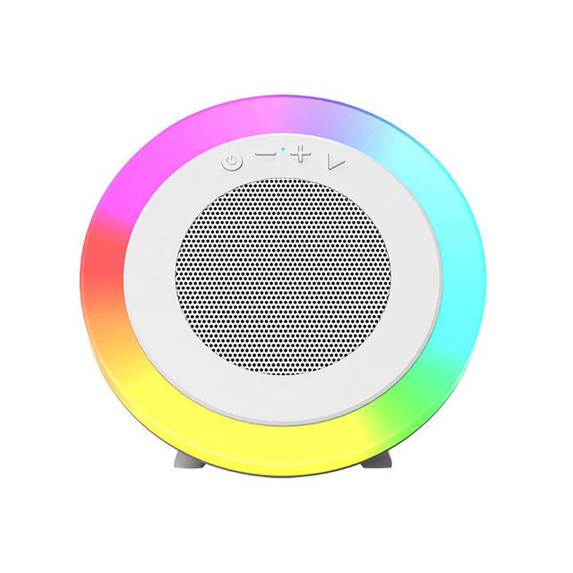 Creative RGB LED Bluetooth Speaker Wireless Charging Desktop TF Card Portable Home Light Subwoofer