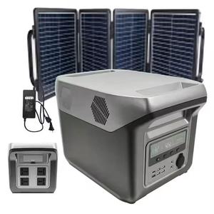 Estación de Energía Portátil de 2000W con Batería LiFePO4, Generador Solar con Arrancador de Emergencia y Linterna para Acampar al Aire Libre y Uso Doméstico - Product Image 1