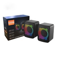 Speaker Komputer Desktop RGB USB 2.0 Multimedia Gaming dengan Lampu LED untuk PC Laptop Grosir