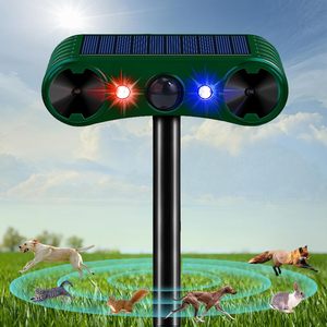 Répulsif à ultrasons pour chats et porcs, à énergie <span class=keywords><strong>solaire</strong></span>, détecteur de mouvement PIR, 2 modes, étanche, <span class=keywords><strong>effaroucheur</strong></span> d'animaux sauvages - Product Image 1