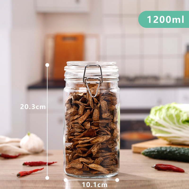 Support customization 165ml/800ml/1200ml/ 2100ml glass storage jar