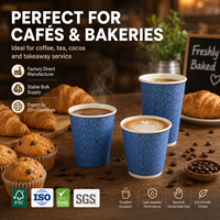 Gobelet en papier à paroi simple, élégant et moderne, à bord roulé, de qualité supérieure, pour café et boissons de spécialité