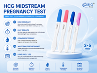 Bandelette de test de grossesse rapide HCG, lecture facile, test de grossesse urinaire