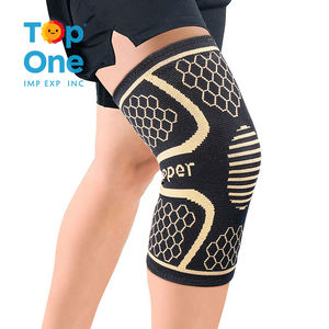 Top One personnalisé tricoté élastique Compression cuivre genouillère manches sport et entraînement coude genouillères pour hommes et femmes - Product Image 1