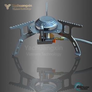 Réchaud de camping portable en acier inoxydable antiadhésif pour extérieur, résistant au vent, finition brossée, design minimaliste YCX YCX-7 - Product Image 6