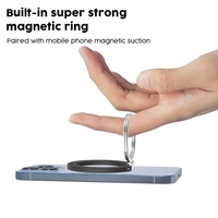 Quantité minimale de commande bas Double anneau réglable support de téléphone portable rotatif magnétique intelligent porte-anneau fort aimant Flexible universel bureau
