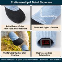 Chaussures imperméables antidérapantes pour chiens de petite taille, bottes douces et confortables pour chiots avec sangle réglable pour la marche en extérieur