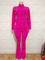 Ensemble de survêtement 3 pièces Y2K pour femme avec logo personnalisé, veste zippée et legging de sport pour l'automne-hiver