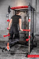 Équipement de musculation multifonctionnel commercial pour la maison, barre de traction en acier, rack de musculation multi-stations, machine Smith, rack à squats, noir HV-S08