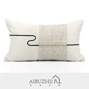 AIBUZHIJIA casa moderna minimalista Beige fodere per cuscini fodere per cuscini del divano federe Decorative per divano sedia letto