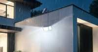 Lámpara de Pared con Sensor de Movimiento y Múltiples Cabezales, Alimentada por Energía Solar, para Exteriores, Garaje, Seguridad, Nuevo Modelo 348/428 LED