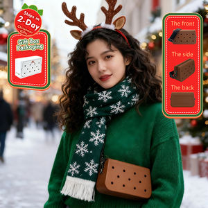 <span class=keywords><strong>Vacances</strong></span> de Noël EVA Mini Sling Tote Bags Léger Étanche Perforé Sac à Main pour Étudiants Voyage <span class=keywords><strong>Travail</strong></span> Cadeau Sac de Noël - Product Image 1