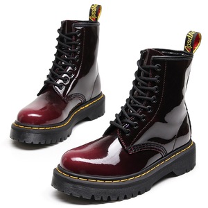 Color-changing red locomotive <b>boots</b> for women classic retro British style short <b>boots</b> men's and women's genuine leather shoes - Product Image 5