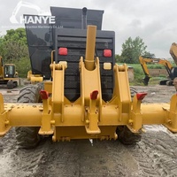 Niveleuse à moteur CAT 120K d'occasion, lame de 3,7 m, poids opérationnel de 14,34 tonnes, moteur Cat C7 d'origine, travaux de nivellement routier, construction de routes