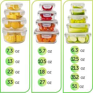 Wholesale <b>Heat</b> <b>Resistant</b> Microwavable Pressed <b>Glass</b> Food Containers Eco-Friendly Multifunction Carton Packed - Product Image 5