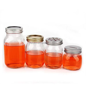 Pot <span class=keywords><strong>en</strong></span> verre avec couvercle de 16 à 33 oz - Contenants hermétiques réutilisables pour confiture <span class=keywords><strong>maison</strong></span>, cornichons, salades, flocons d'avoine, organisation de la cuisine - Product Image 1