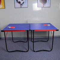PINJIAN Vente en gros 182cm 2 pièces Table de ping-pong pliable Utilisation intérieure et extérieure Table de tennis de table