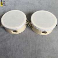 Wholesale Small 4 Inch 10 cm Mini Artifical Sheep Skin Tambourine for Wedding Church Party DIY Design up to Your Favor Hand Drum