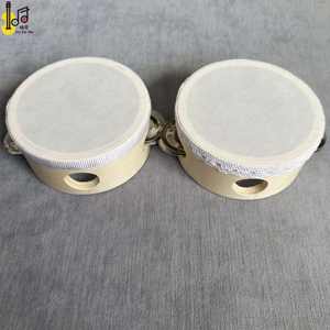 กลองแทมบูรีนหนังแกะเทียมขนาดเล็ก 4 นิ้ว 10 ซม. สำหรับงานแต่งงาน โบสถ์ งานปาร์ตี้ ออกแบบ DIY ได้ตามใจชอบ - Product Image 6