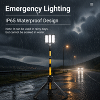 IP67 Wasserdichter Tragbarer Teleskop-Lichtturm 4m LED Notfall-Flutlicht für Baustellen