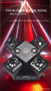 <span class=keywords><strong>Mini</strong></span> Barra de Luces Láser de 4 Brazos, Luz de Escenario, Efecto de Discoteca, Boda, Flash Giratorio, <span class=keywords><strong>KING</strong></span> <span class=keywords><strong>KONG</strong></span> DMX512, Luz Móvil LED - Product Image 3