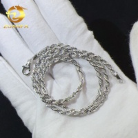 Bijoux de mode très demandés, chaîne en or plaqué 18 carats, chaîne cubaine en argent sterling 925