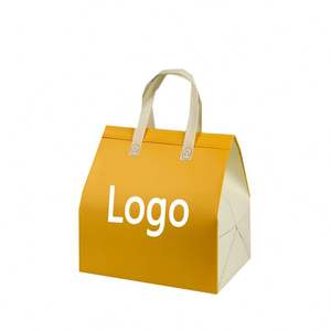 Custom Disposable Non-Woven Cartoon <b>Lunch</b> Bag Fast Food Cooler Bag <b>Hot</b>/Cold Drinks Coffee Insulated Waterproof Foldable Portable - Product Image 1