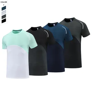 Camisa solta esportiva com gola triw, camiseta fitness de secagem rápida e confortável, para homens