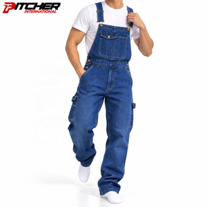 Salopettes amples personnalisées en denim noir avec bretelles réglables pour marques de streetwear – Fourniture en marque blanche - Product Image 4
