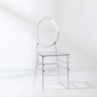 Chaises de banquet empilables en plastique transparent, durables, démontables, pour hôtels, salons, mariages, fêtes, portables et écologiques, vente en gros