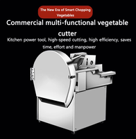 Cortador de verduras multifunción completamente automático comercial para rebanar, triturar en cubitos, ajo, cebollino, Chile, nuez, patata