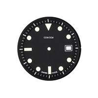 Esfera de Reloj Luminosa OEM ODM para Movimiento NH34 NH35, Ventana de Fecha Única, Logotipo Personalizado, Piezas de Repuesto Modificadas para Esfera de Reloj