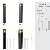 Lampe murale d'extérieur en aluminium à ampoule LED E27 avec capteur de mouvement PIR Smart