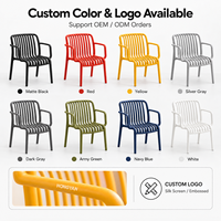 Chaises de restaurant en plastique modernes haut de gamme HONGYAN, durables, imperméables, écologiques, empilables, design commercial