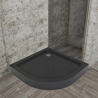 Receveur de douche rond personnalisé Exceed Casserole de douche imperméable au design moderne avec résine acrylique marbrée pour les salles de bains des hôtels