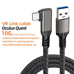 USB3.2 Gen2 Fast Charging Line Type-c Elbow VRLink Line Oculusquest2 Data Line 10GBps Transmission