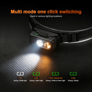 Linterna Multifunción Tres en Uno WOSEN Súper Brillante, Impermeable, Mini, Portátil, con Clip para Gorra, Sensor Magnético de Ondas, Recargable por USB - Product Image 4