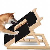 Planche à gratter pour chien en bois personnalisée, pliable et extractible, pour la réparation des ongles des animaux de compagnie, avec compartiment à friandises, vente en gros