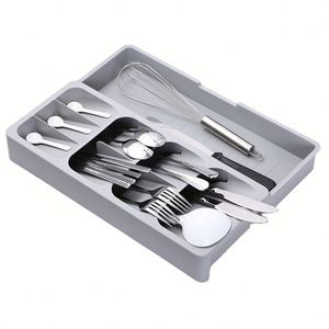 Folding Kitchen Cabinet <b>Drawer</b> Compartment Chopsticks Holder Food Grade PP Multifunction <b>Storage</b> Box - Product Image 1